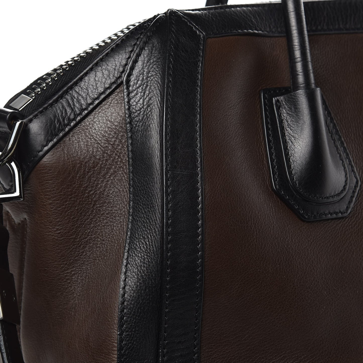 Calfskin Medium Bi-Color Antigona Brown Black