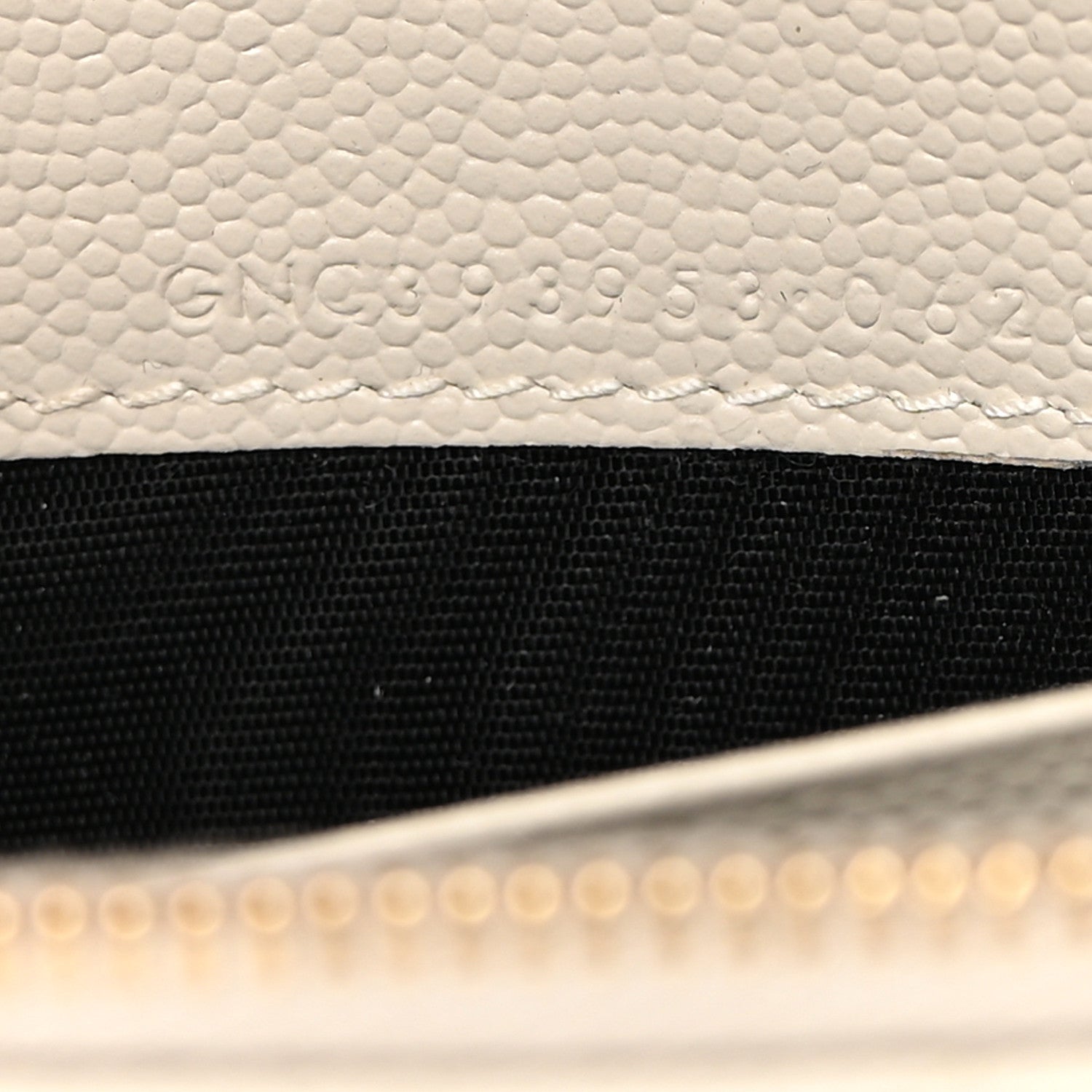 Saint Laurent Grain De Poudre Matelasse Chevron Monogram Envelope Chain Wallet Nude Powder 7 of 14