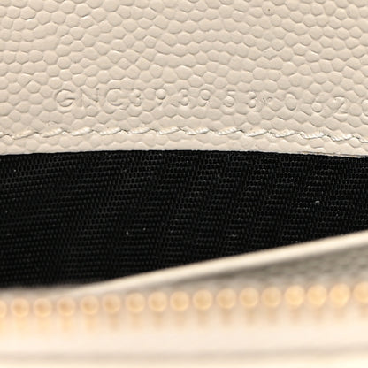 Saint Laurent Grain De Poudre Matelasse Chevron Monogram Envelope Chain Wallet Nude Powder 7 of 14