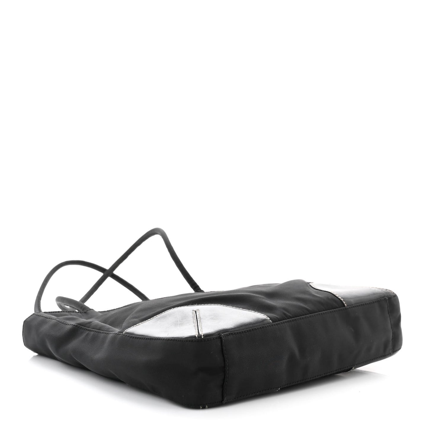 Tessuto Nylon Caflskin Shopping Tote Black