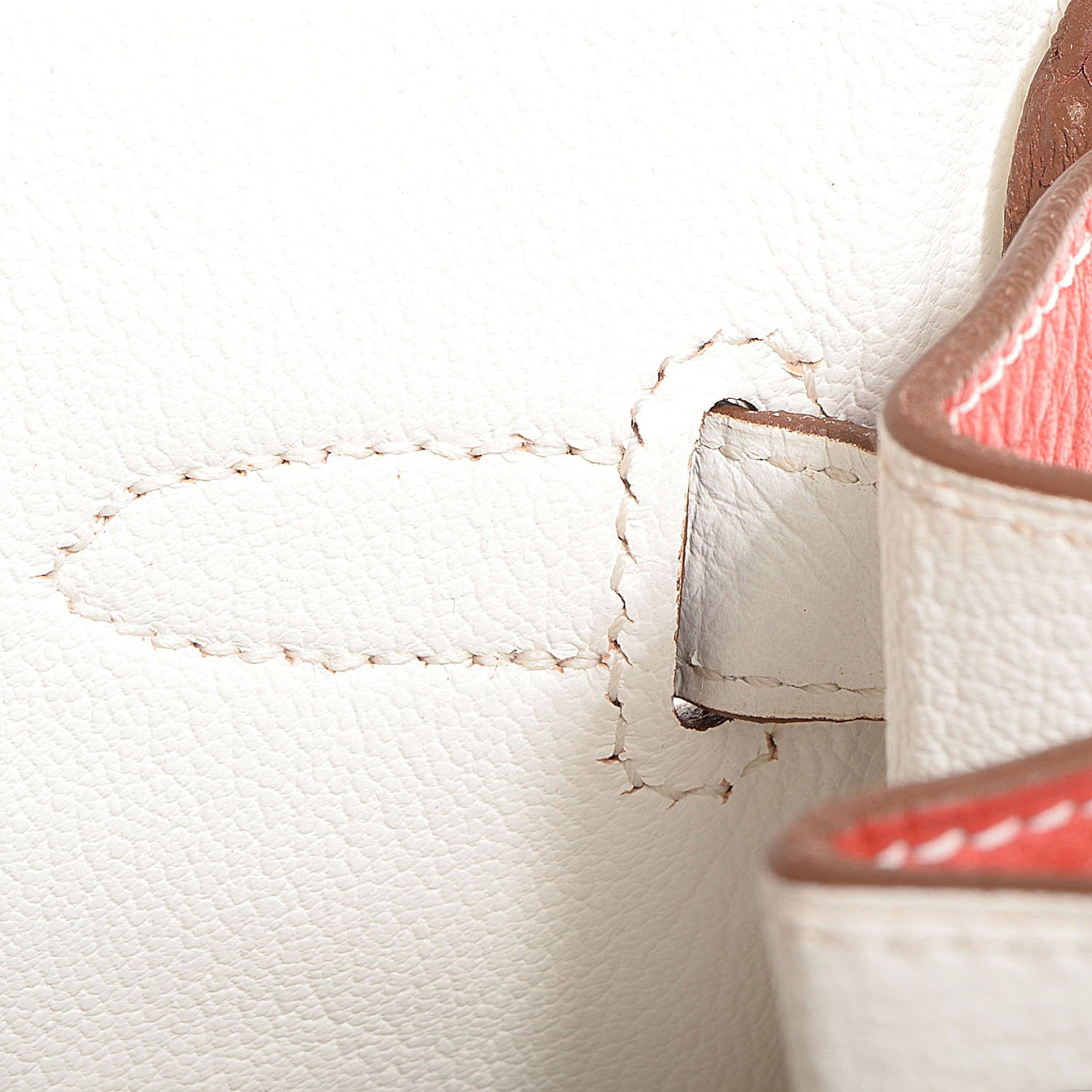 Hermes Taurillon Clemence Eclat Birkin 40 Sanguine White 18 of 20