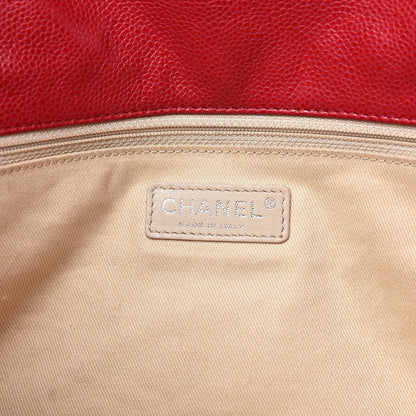 Chanel Glazed Caviar Medium Nature Flap Bag Red 5 of 13