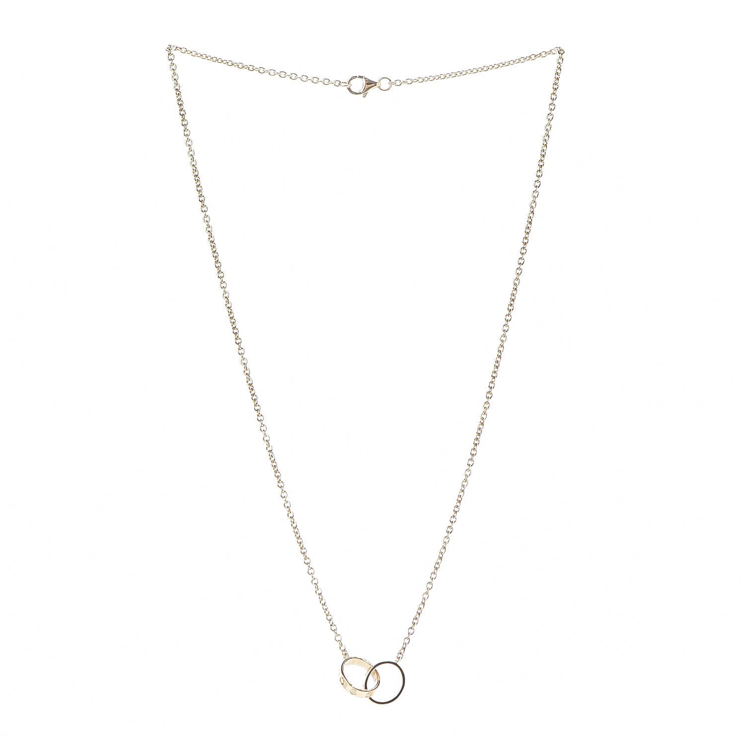 Cartier 18K Yellow Gold Interlocking LOVE Necklace 3 of 6