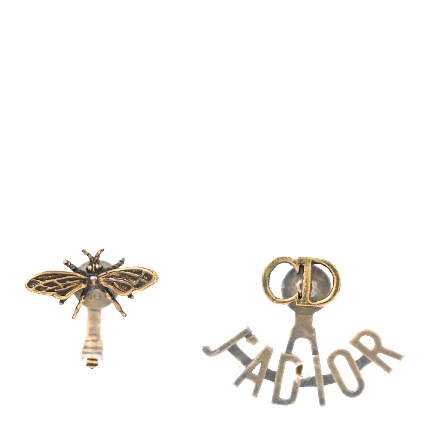 Metal J'Adior Earrings Aged Gold