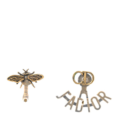 Christian Dior Metal J'Adior Earrings Aged Gold 1 of 4