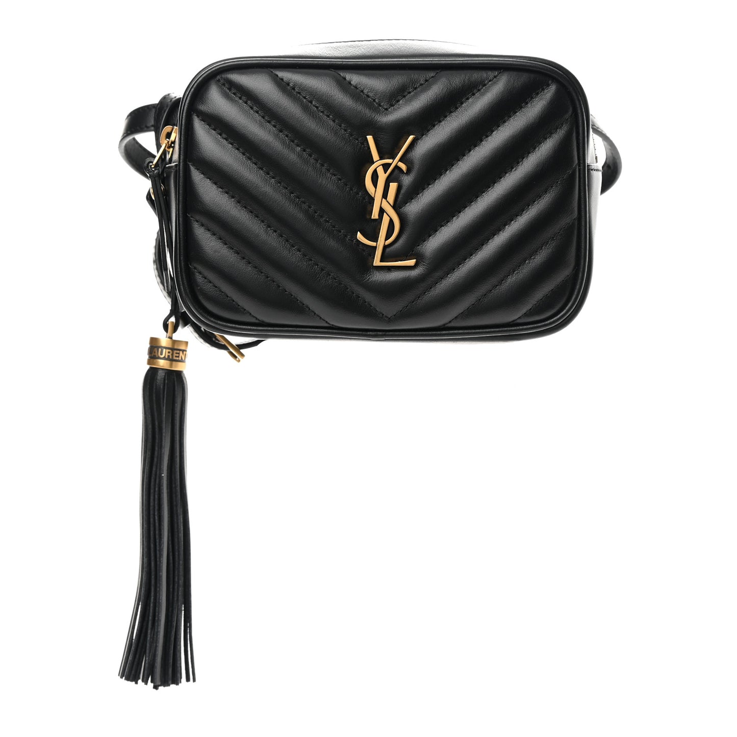 Calfskin Matelasse Monogram Lou Belt Bag Black