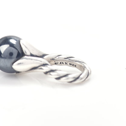 David Yurman Sterling Silver Diamond Hematite 6mm Bead Bracelet 4 of 4