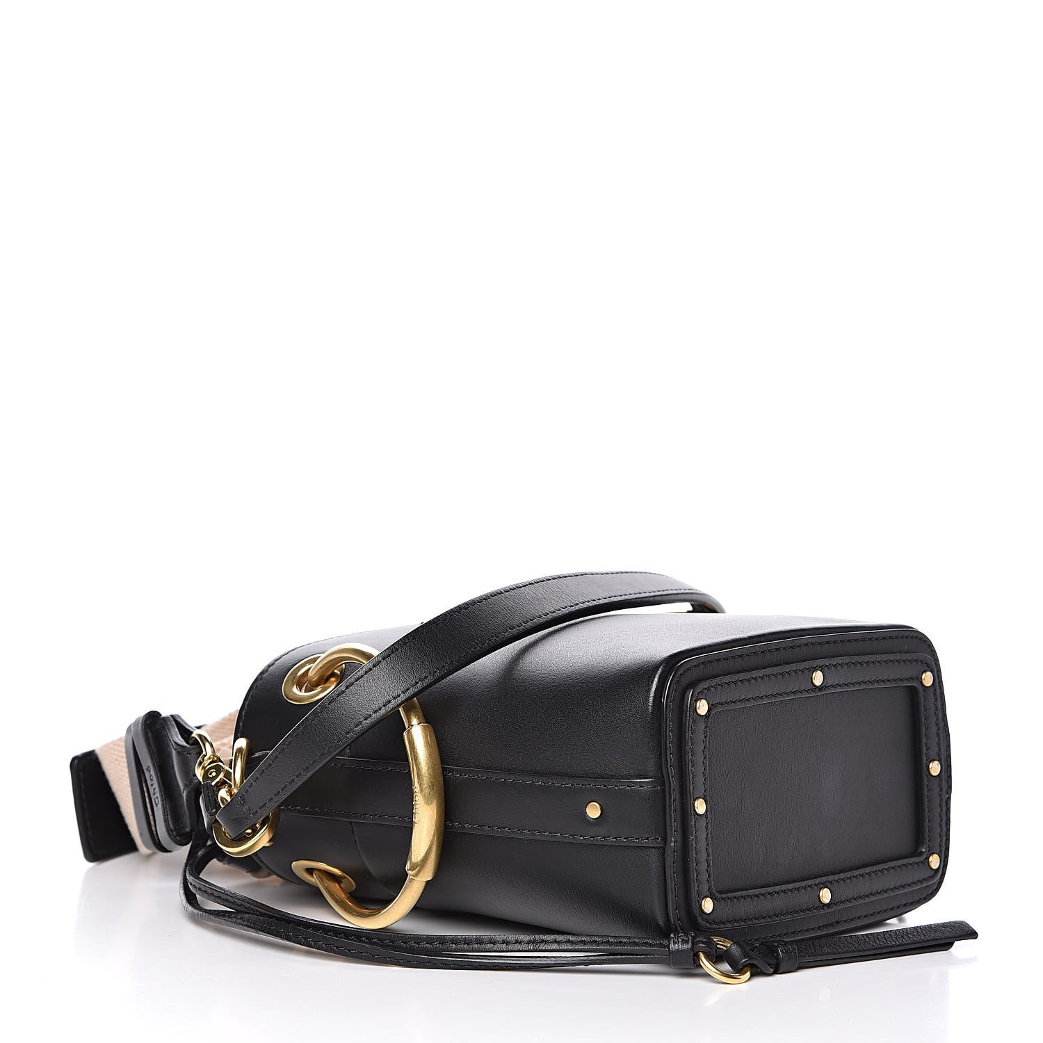 Chloe Smooth Calfskin Mini Roy Bucket Bag Black 4 of 11