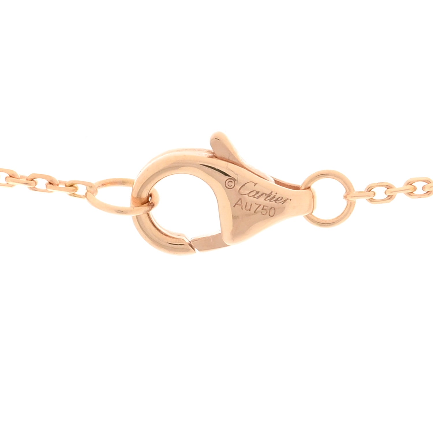 Cartier 18K Pink Yellow White Gold Diamond Trinity Pendant Necklace 3 of 5