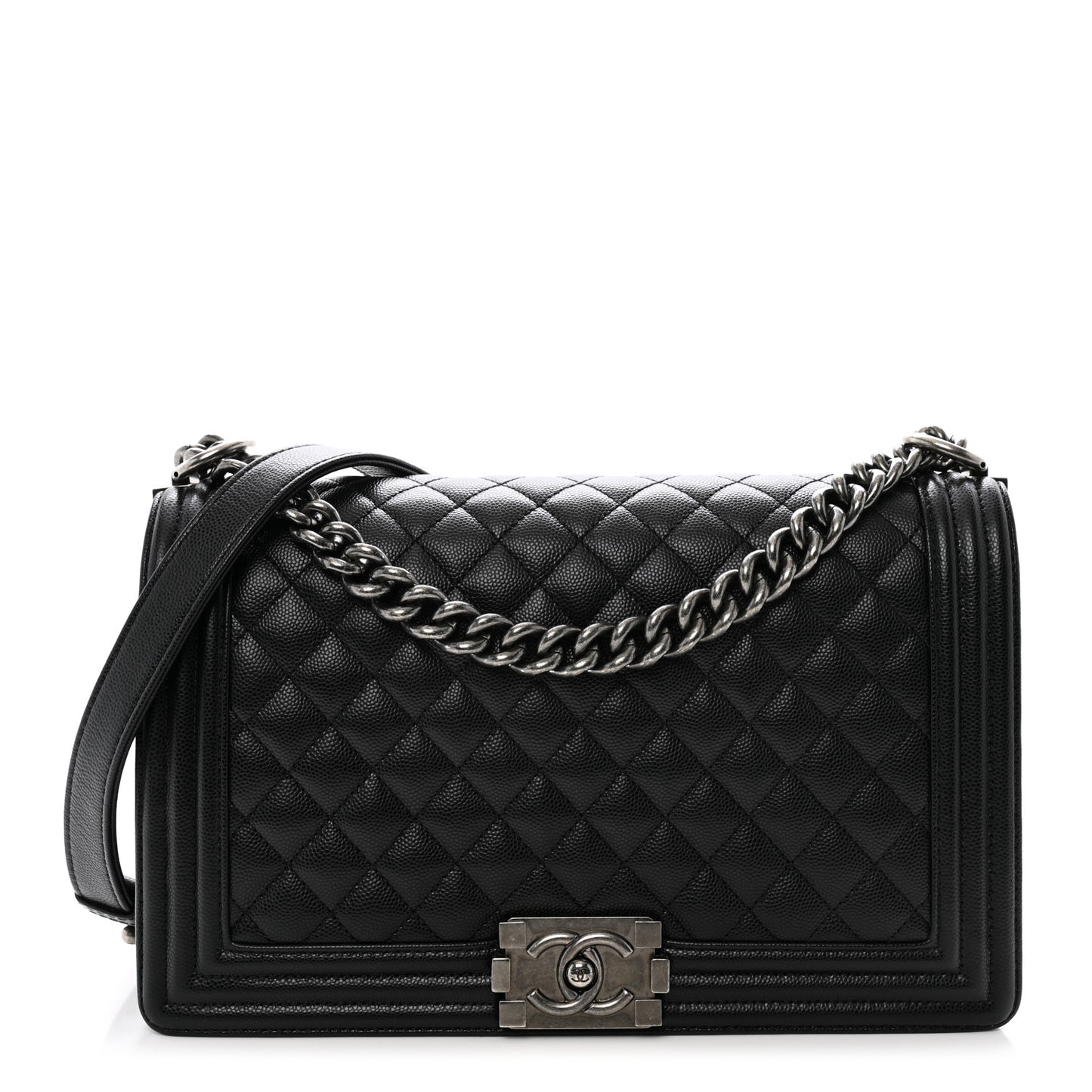 Caviar Quilted New Medium Boy Flap Black