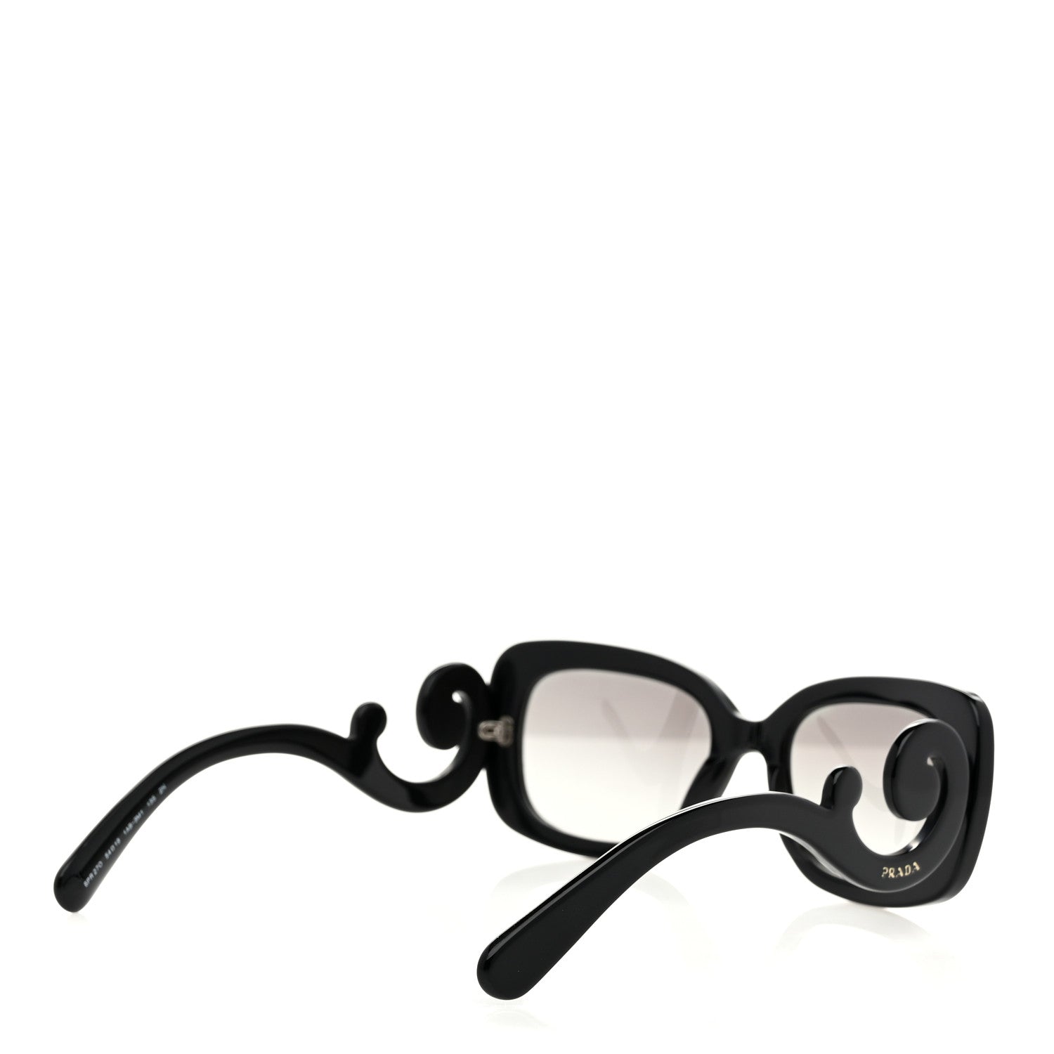 Prada Acetate Baroque Sunglasses SPR 27O Black 4 of 8