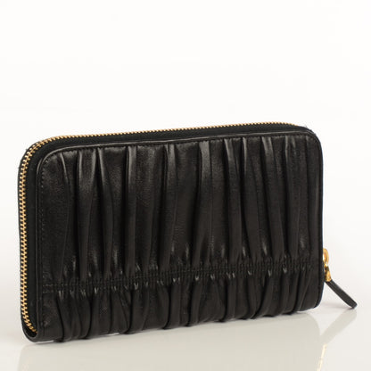Prada Nappa Gaufre Zip Around Wallet Nero Black 5 of 11