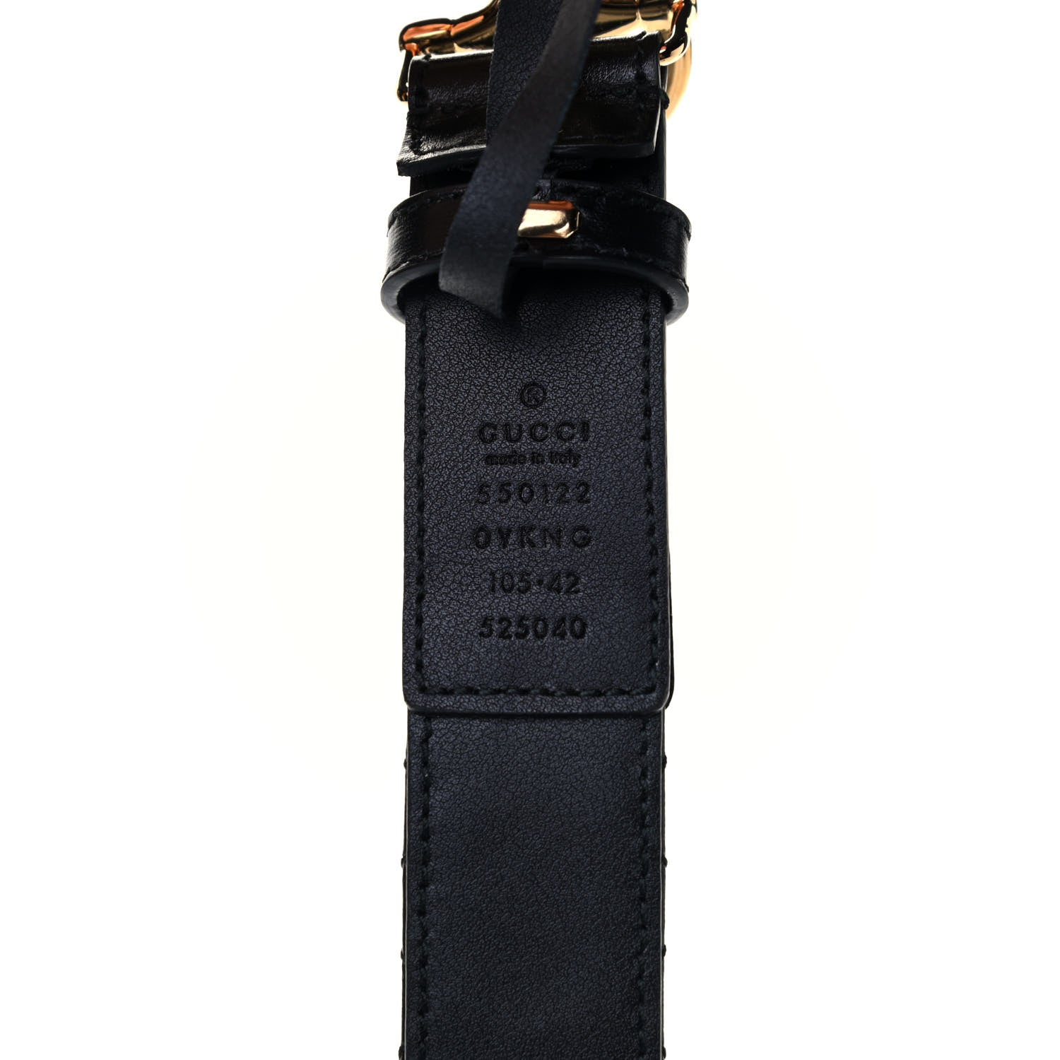 Gucci Calfskin Trapuntata Zumi 30mm Belt 105 42 Black 5 of 8