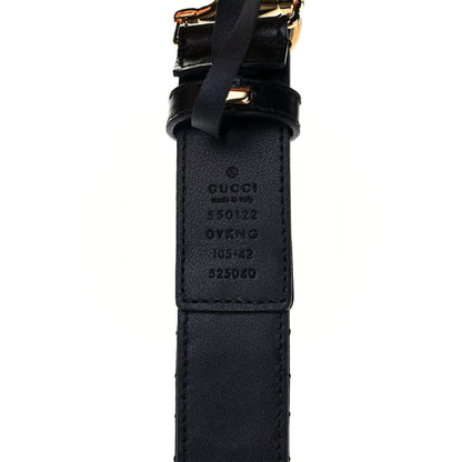 Gucci Calfskin Trapuntata Zumi 30mm Belt 105 42 Black 5 of 8