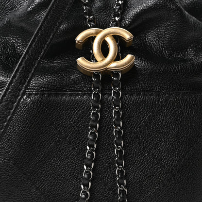 Chanel Aged Calfskin Quilted Small Gabrielle Bucket Black 8 of 10
