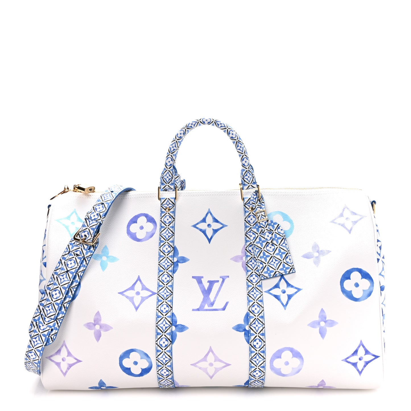 Monogram LV By The Pool Keepall Bandouliere 50 Blue
