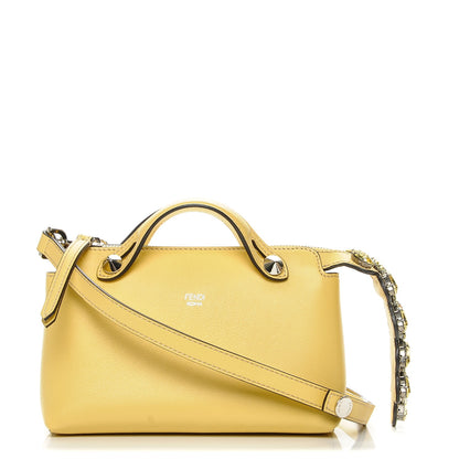 Fendi Vitello Dolce Crystal Croc Tail Mini By The Way Boston Bag Yellow 1 of 7