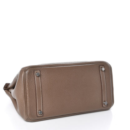 Hermes Taurillon Clemence Birkin 30 Etoupe 5 of 31