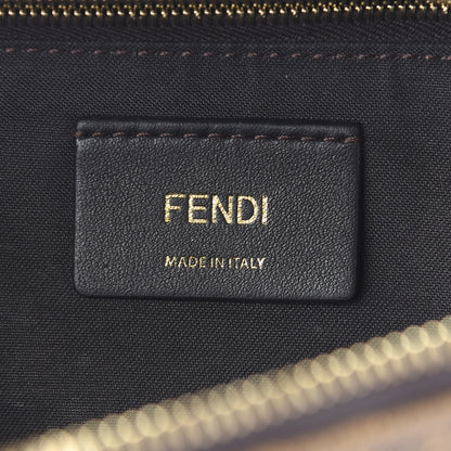 Fendi X FILA Glazed Fabric Vitello Century FF 1974 Mania Belt Bag Mogano Panna Blueberry 6 of 9