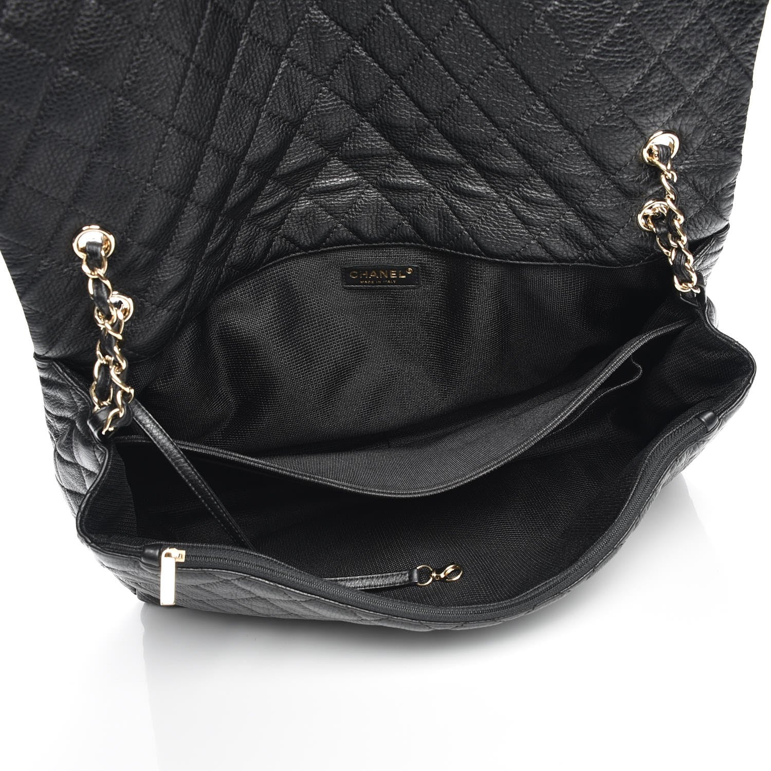 Chanel Calfskin Quilted XXL Travel Flap Bag Black 5 of 8