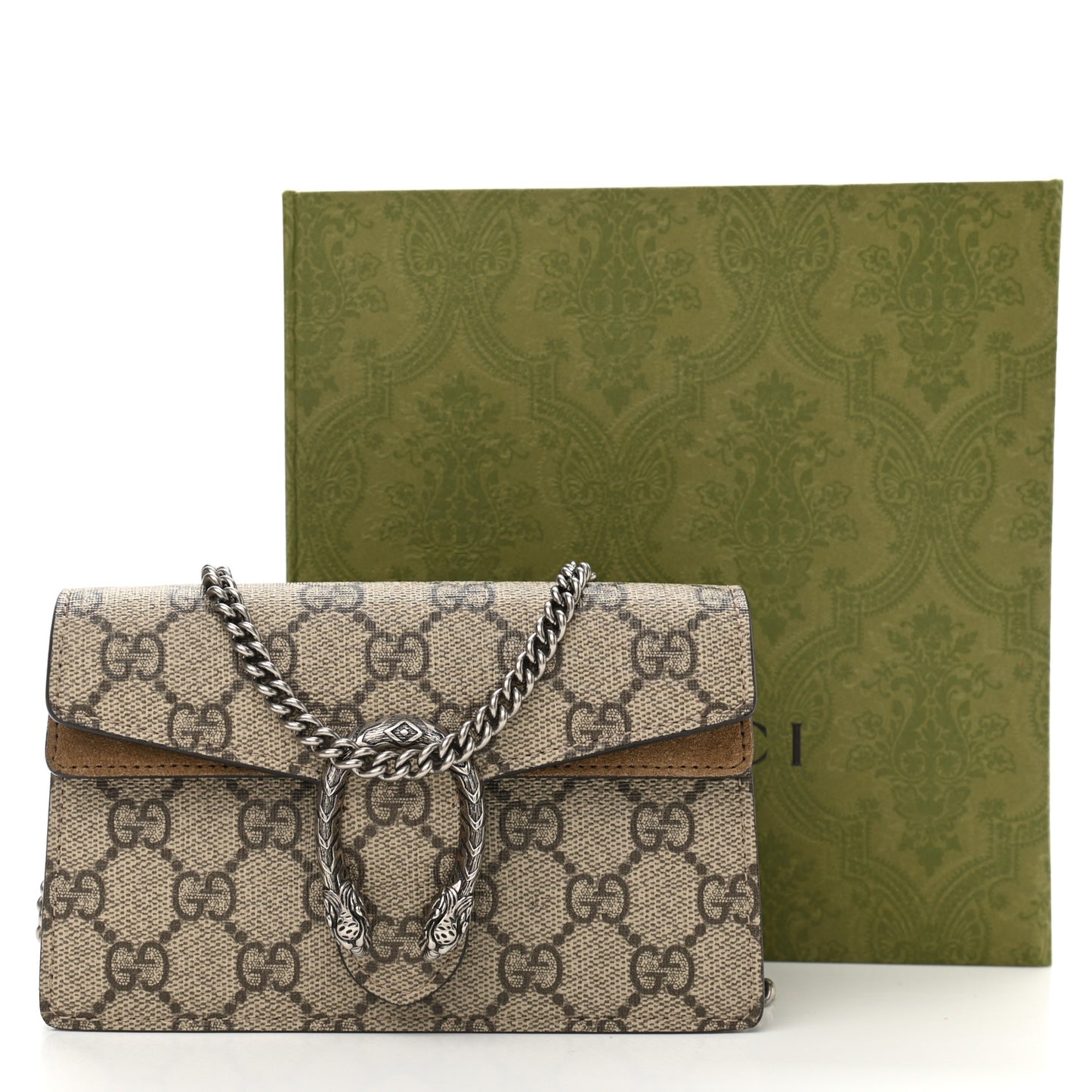 GG Supreme Monogram Super Mini Dionysus Shoulder Bag Taupe