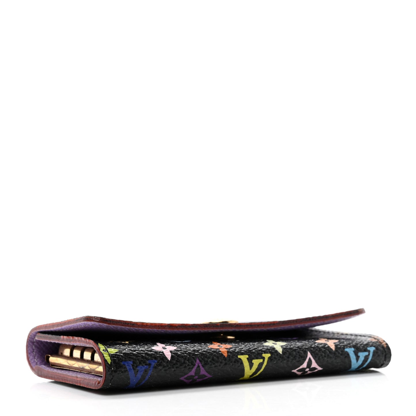 Monogram Multicolor Multicles 4 Key Holder Black Violet