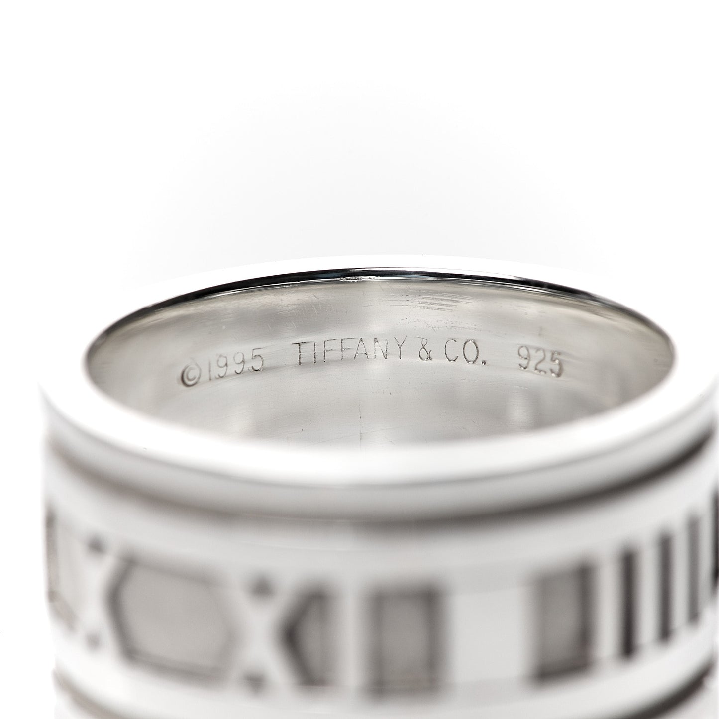 Sterling Silver 12mm Atlas Band Ring 60 9