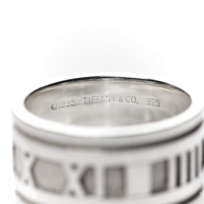 Tiffany Sterling Silver 12mm Atlas Band Ring 60 9 3 of 4