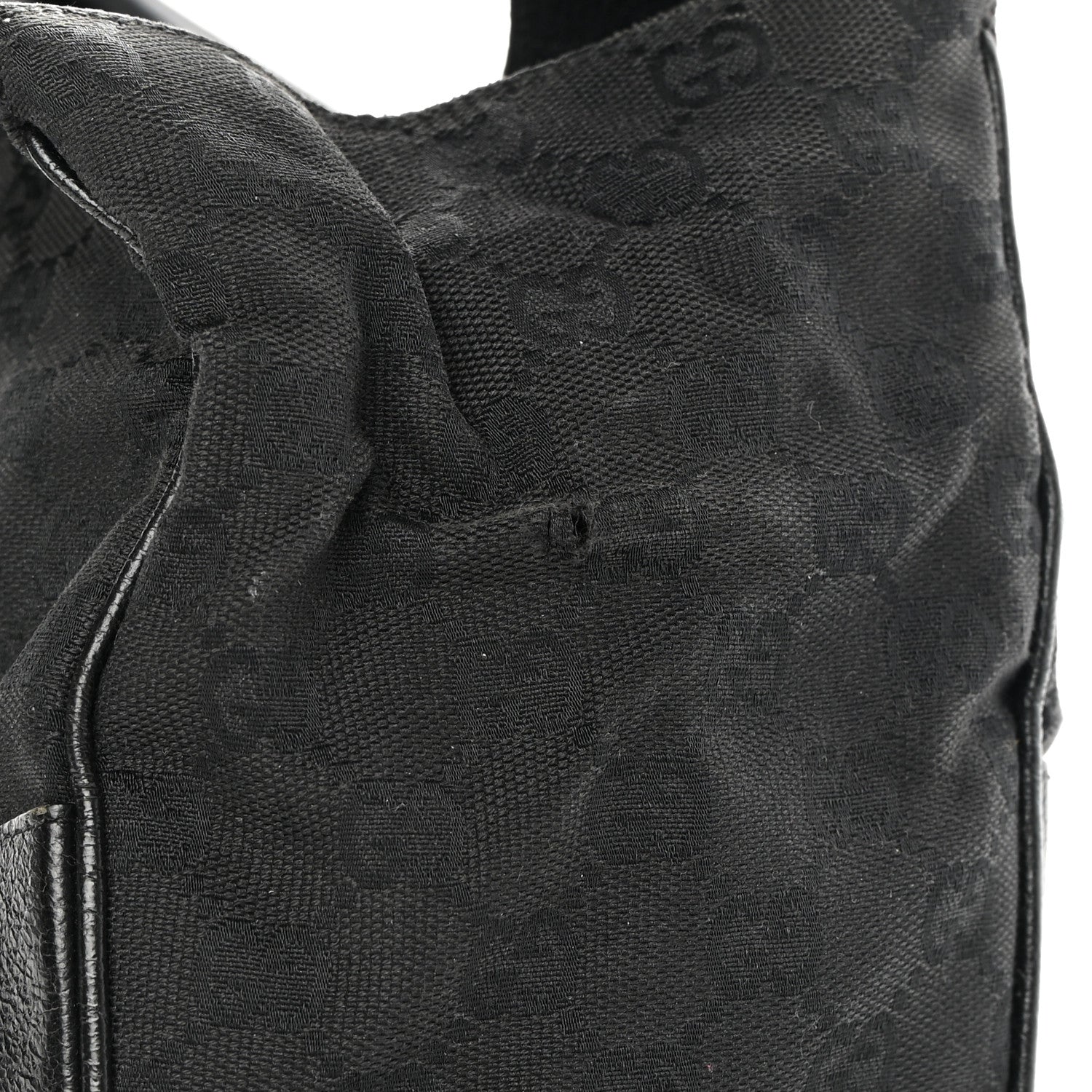 Gucci Monogram Calfskin Large Bardot Tote Black 13 of 15