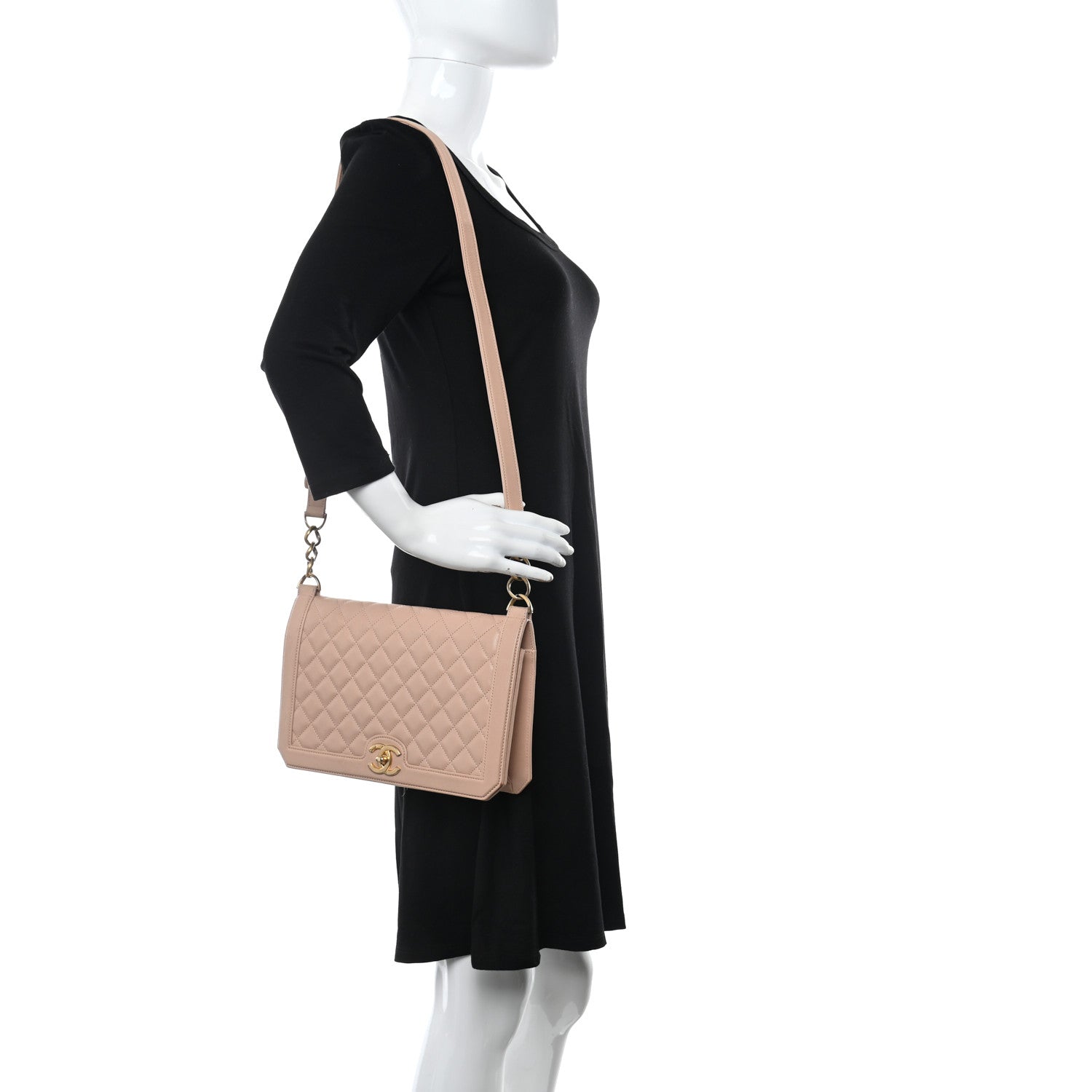 Chanel Lambskin Quilted Flap Beige 2 of 13