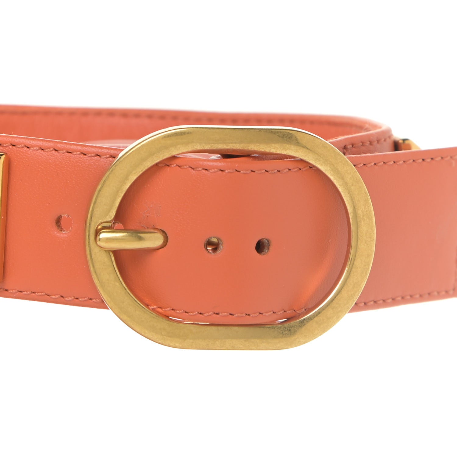 Valentino Garavani Calfskin Roman Stud Ankle Strap Flat Mules 37 Orange Zest 11 of 12