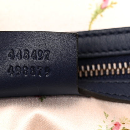 Gucci Denim Matelasse Small Pearly GG Marmont Shoulder Bag Blue 7 of 10