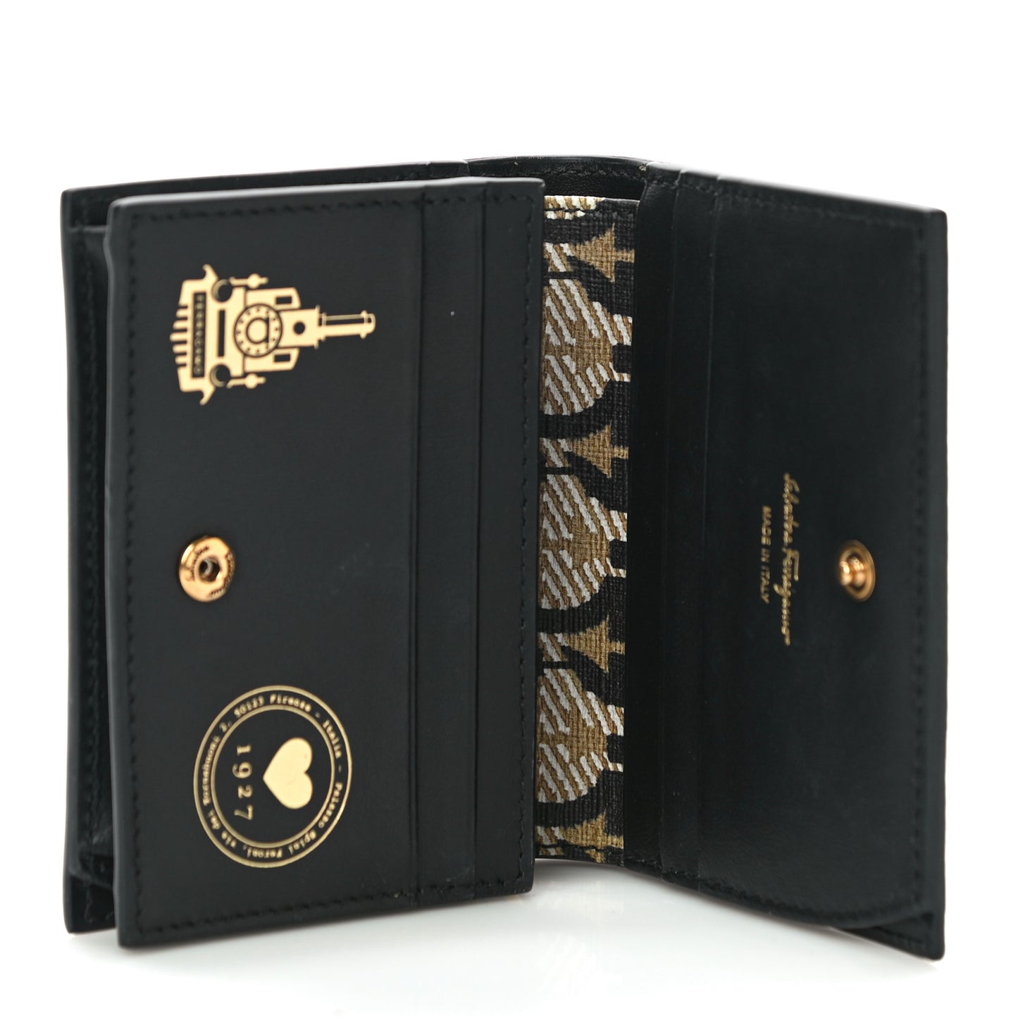 Grained Calfskin Gancini Wallet Black