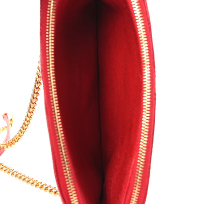 Saint Laurent Grained Lambskin Quilted Mini Becky Double Zip Bag Rouge Eros 5 of 11