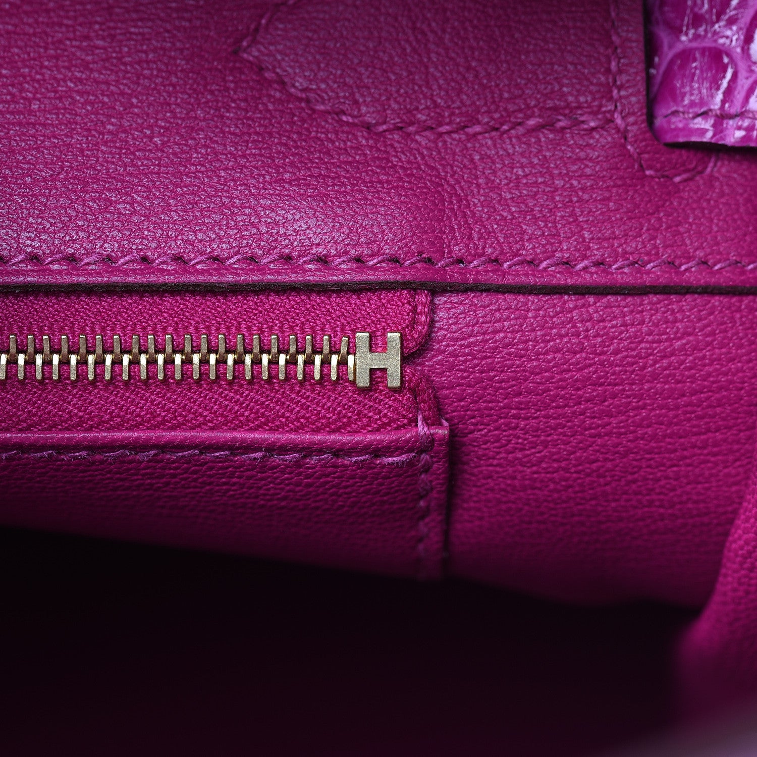 Hermes Shiny Porosus Crocodile Birkin 30 Rose Scheherazade 16 of 30