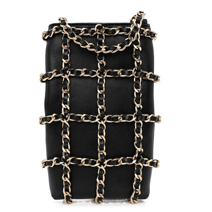 Chanel Lambskin Tech Me Out Clutch With Chain Black 1 of 11