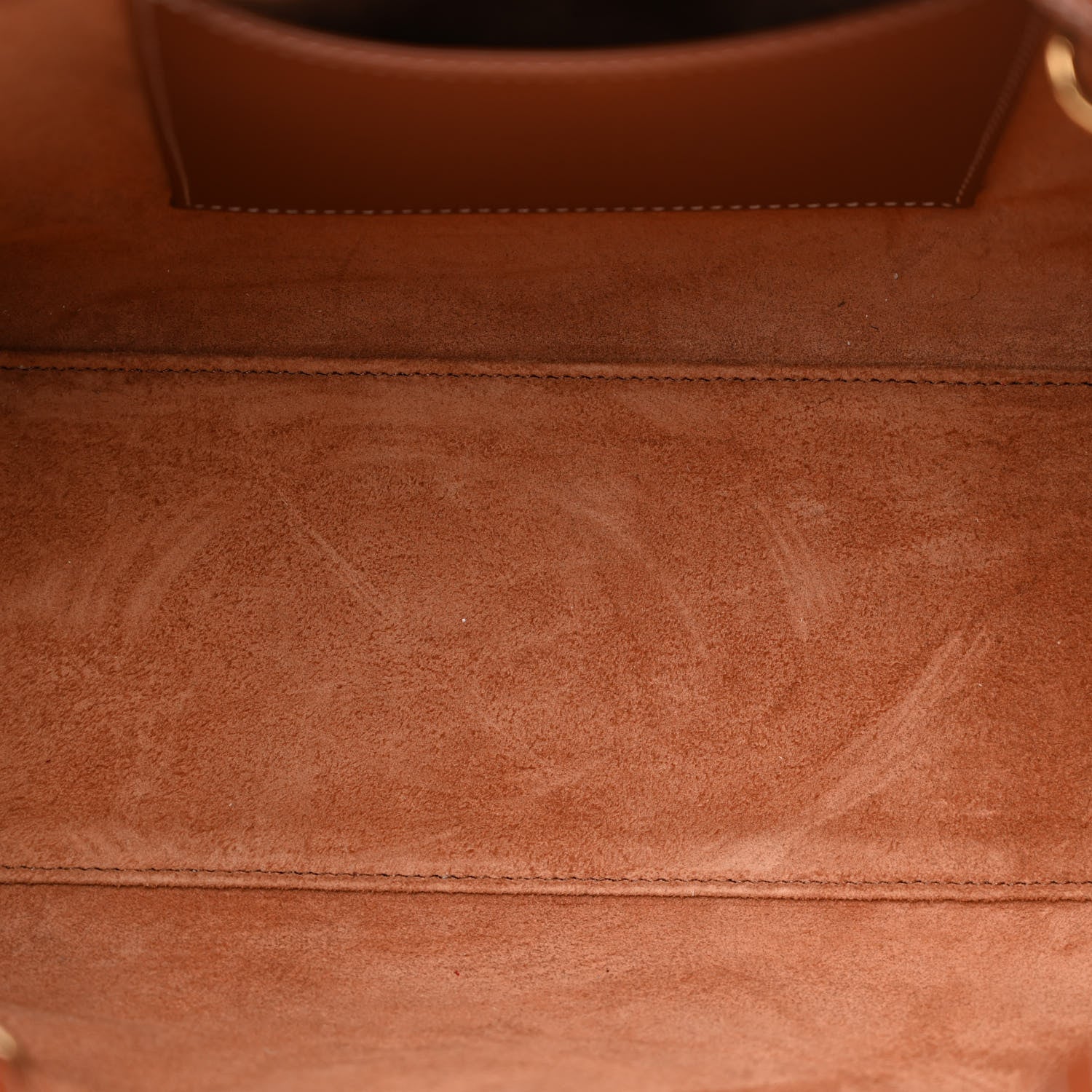 Celine Smooth Calfskin Cuir Small Triomphe Cabas Drawstring Tan 5 of 12