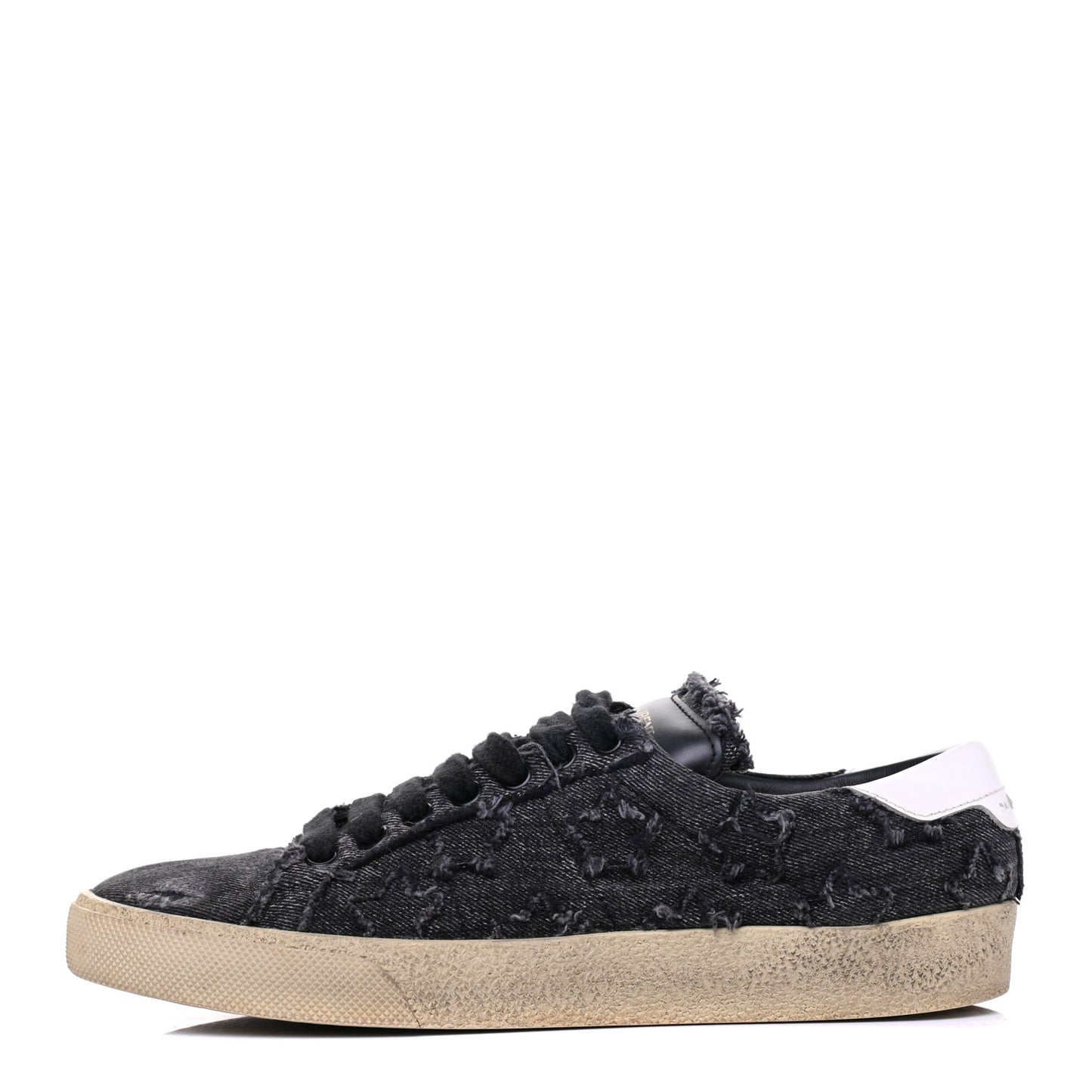 Denim Canvas Womens Court Classic Low Top Sneakers 38 Black Frost