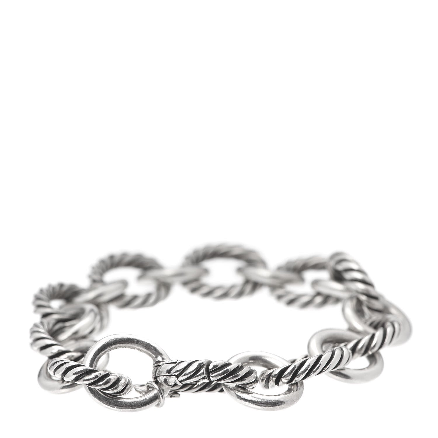 David Yurman Sterling Silver 12mm Large Oval Link Bracelet 3 of 5