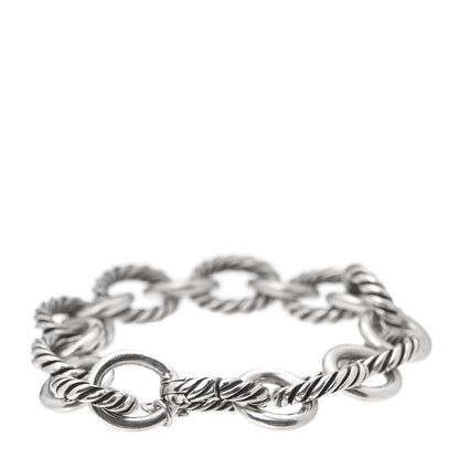 David Yurman Sterling Silver 12mm Large Oval Link Bracelet 3 of 5