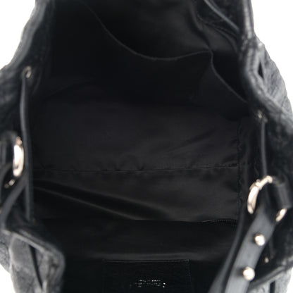 Chanel Glazed Calfskin On The Road Drawstring Tote Black 5 of 11