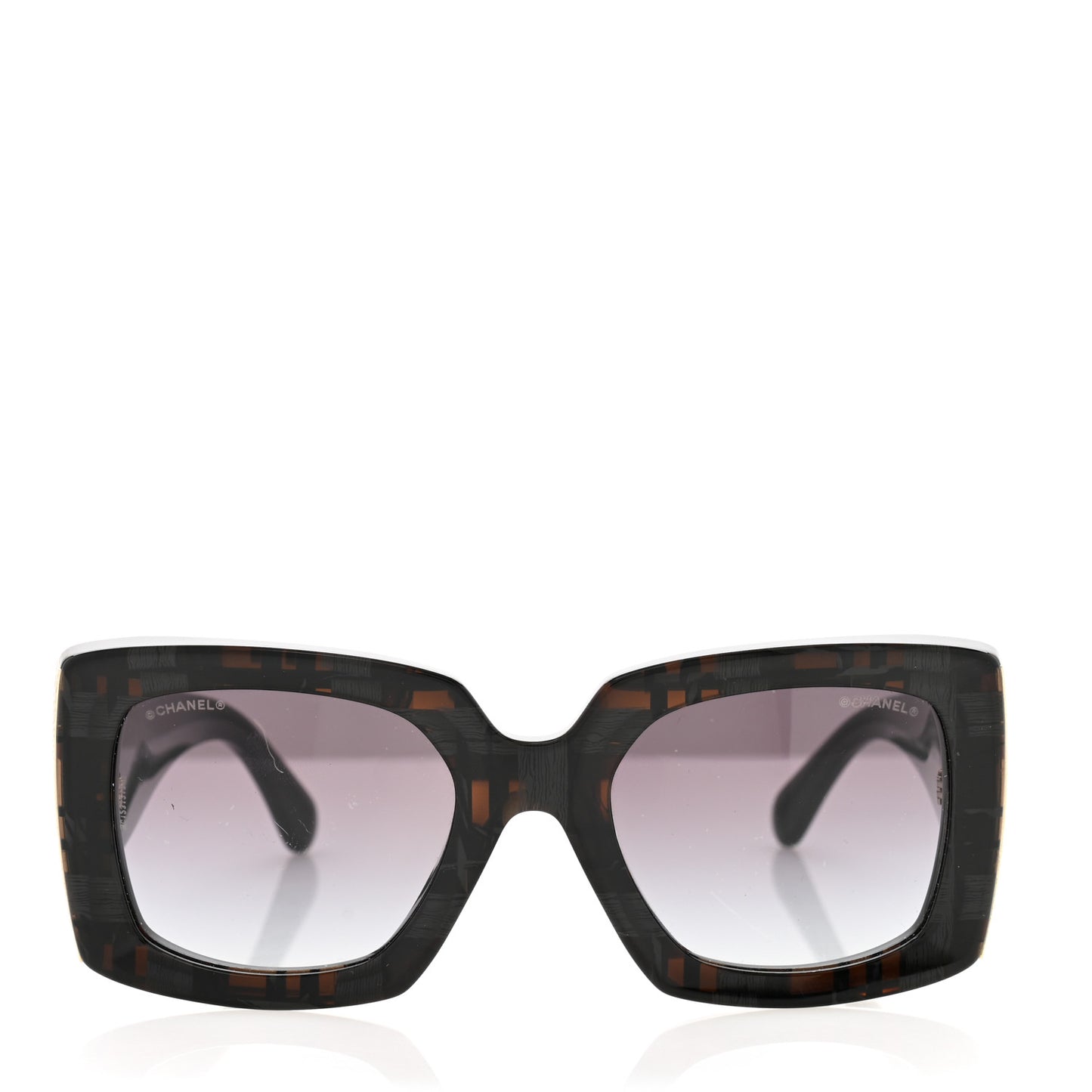Acetate Rectangle Sunglasses 5435-A Black