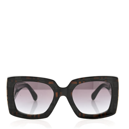 Chanel Acetate Rectangle Sunglasses 5435-A Black 2 of 8