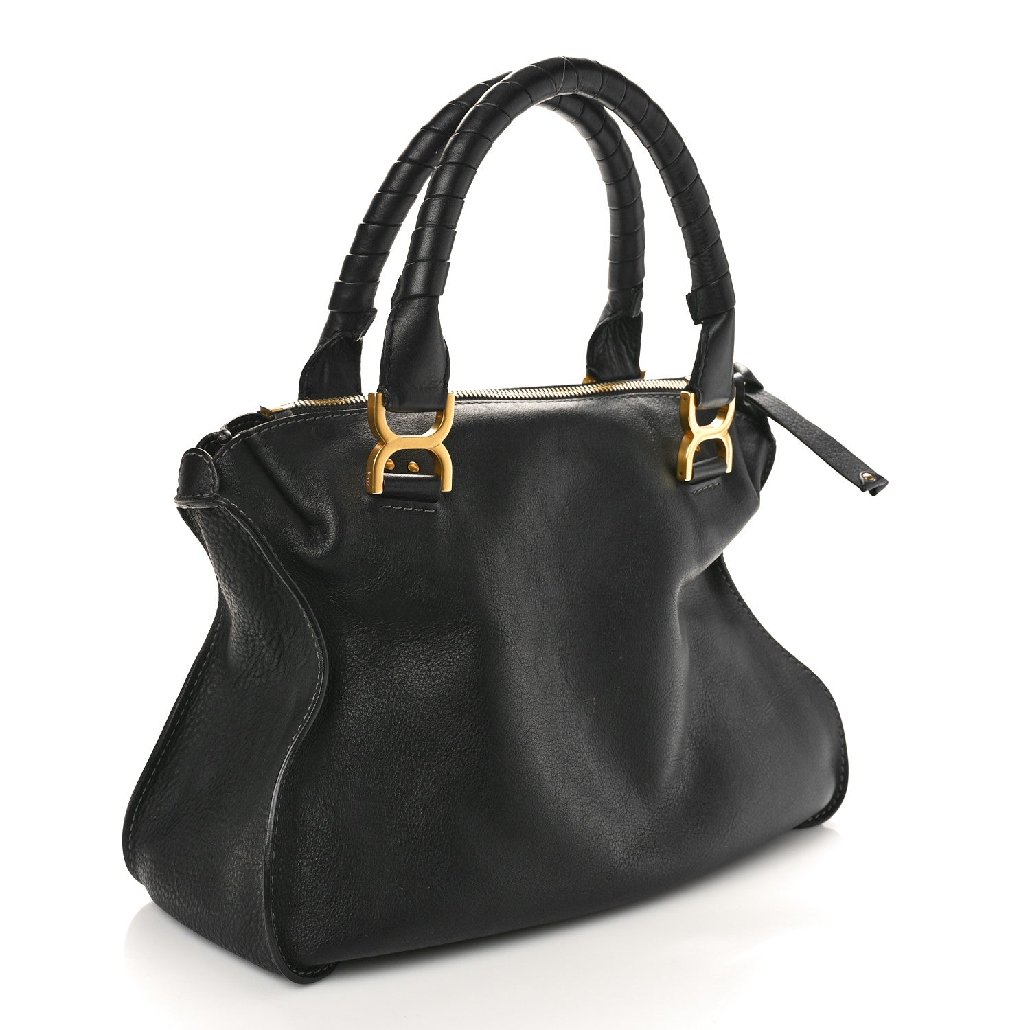 Chloe Calfskin Large Marcie Satchel Black 3 of 9