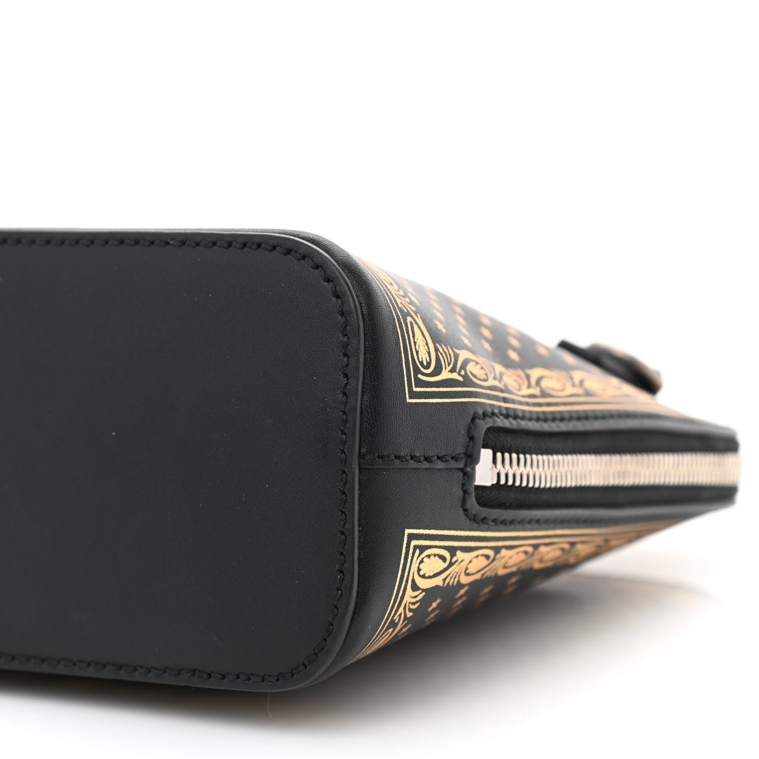 Gucci X SEGA Calfskin GUCCY Stars Mini Dome Shoulder Bag Black Gold 10 of 10