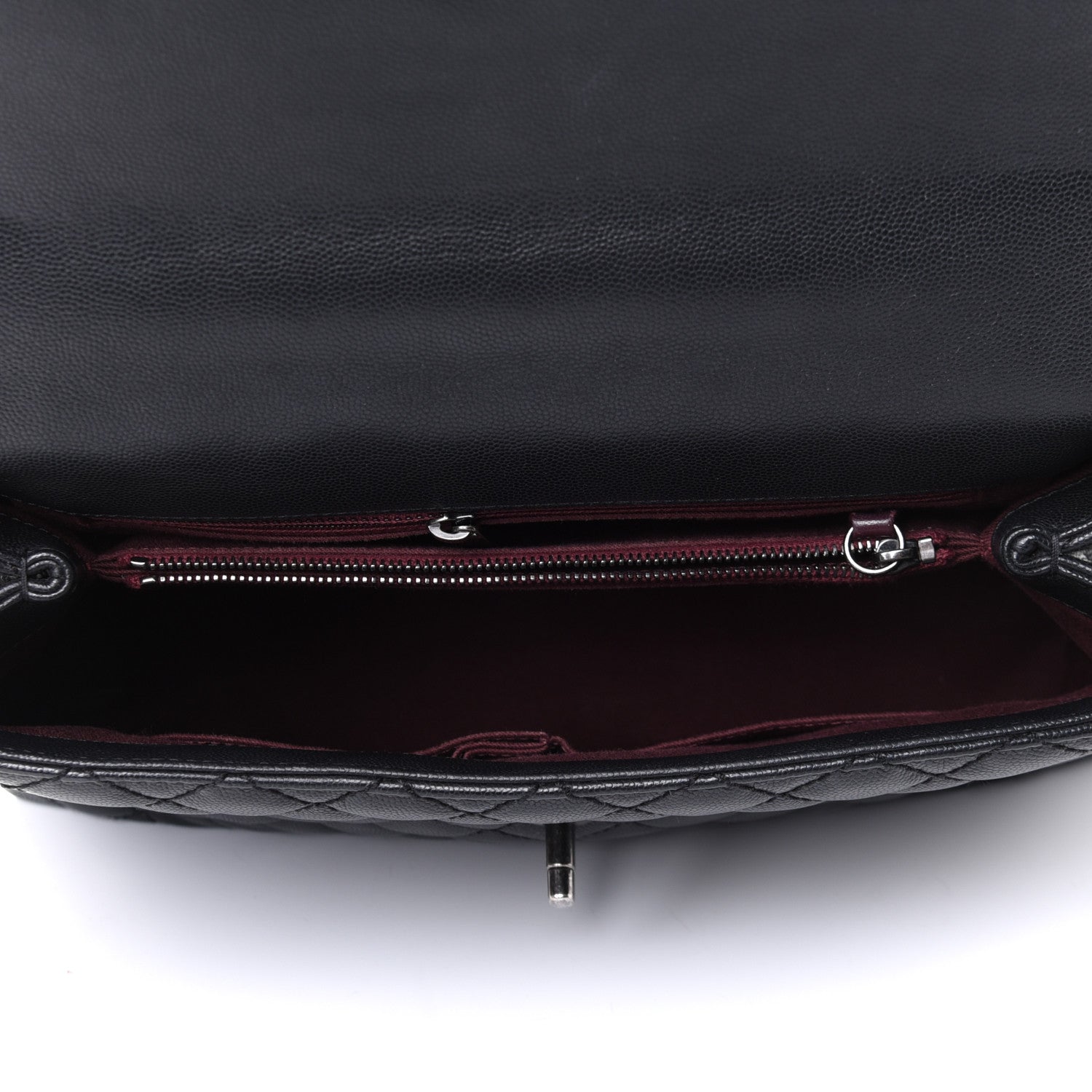 Chanel Caviar Quilted Medium Coco Handle Flap Black 4 of 5