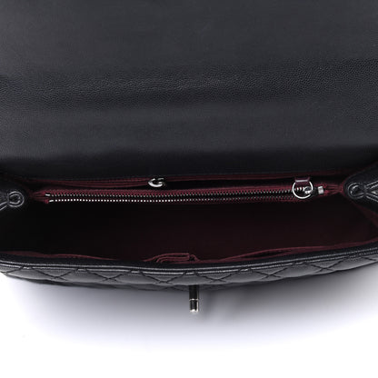 Chanel Caviar Quilted Medium Coco Handle Flap Black 4 of 5