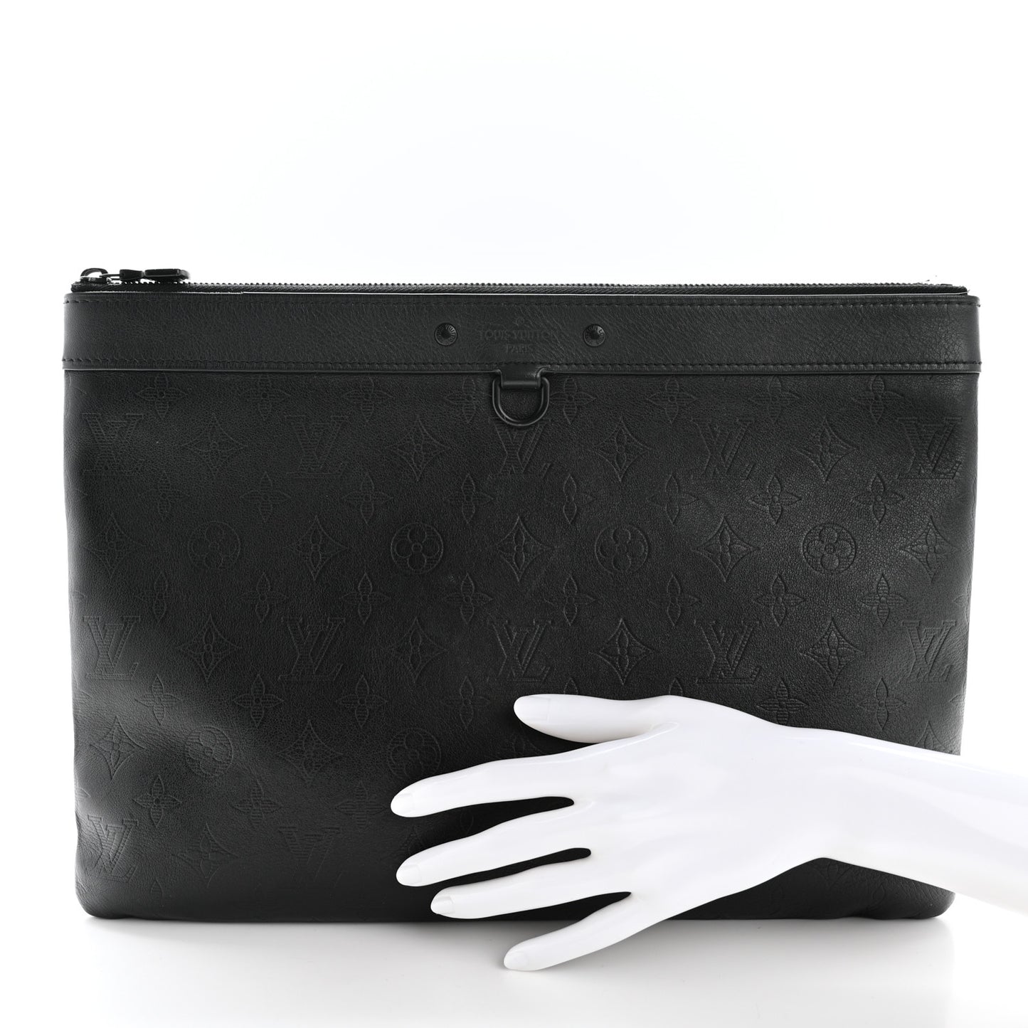 Calfskin Monogram Shadow Discovery Pochette Black