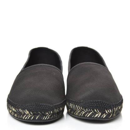Saint Laurent Canvas Logo Embroidered Espadrilles 41 Black 2 of 10