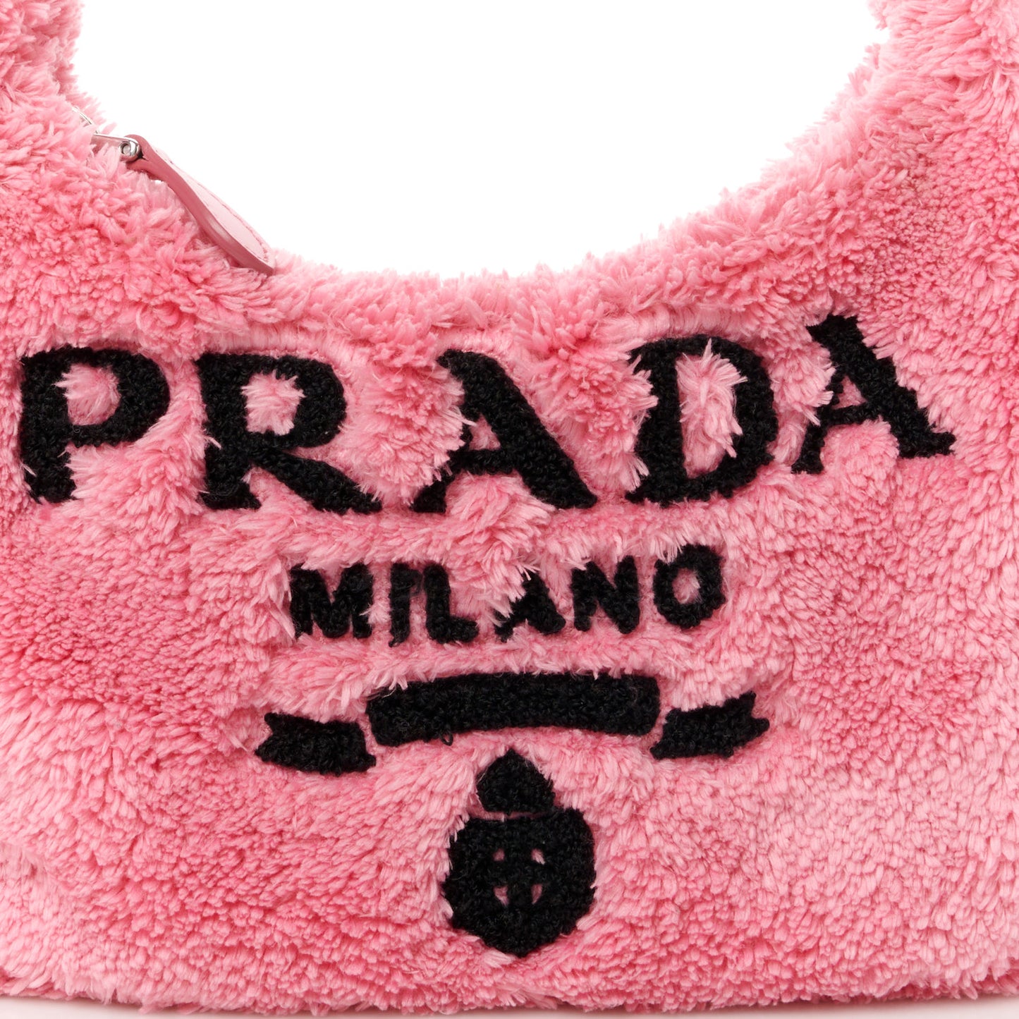 Terry Cloth Mini Re-Edition 2000 Bag Petalo Black